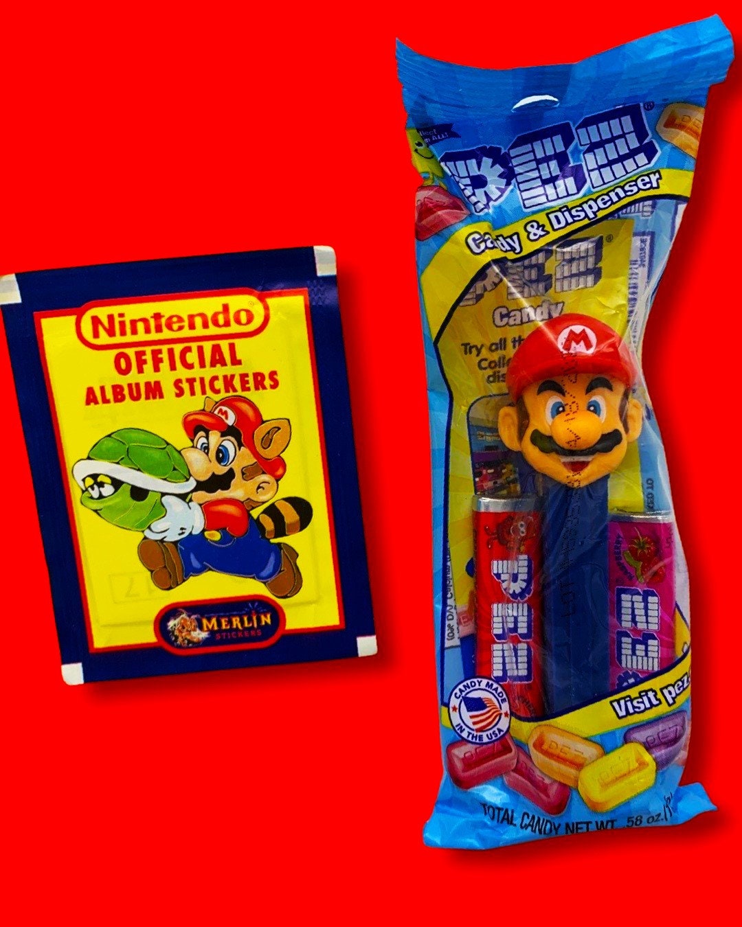 Super Mario Pez & Nintendo Stickers, 1992