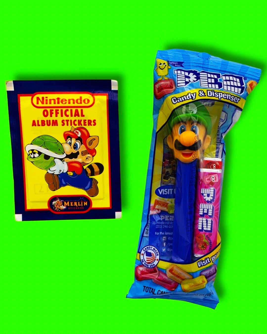 Super Mario Pez & Nintendo Stickers, 1992