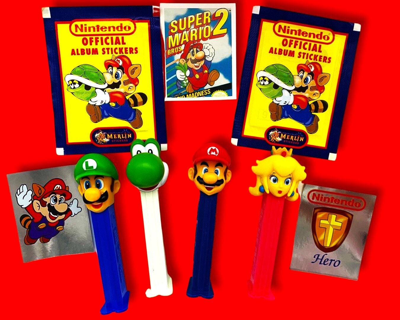 Super Mario Pez & Nintendo Stickers, 1992