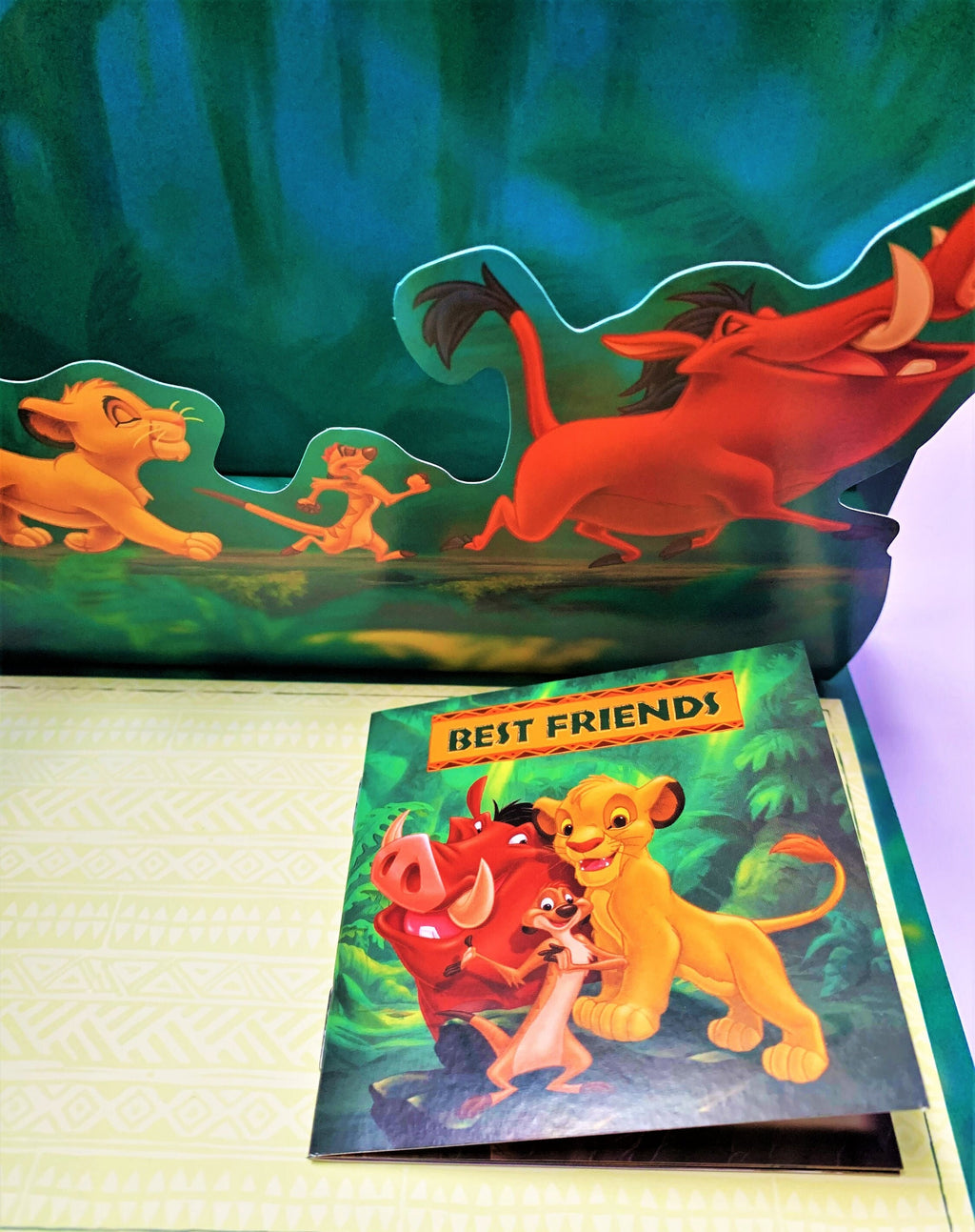 Lion King Birthday Card with Trading Card Pack (1994)