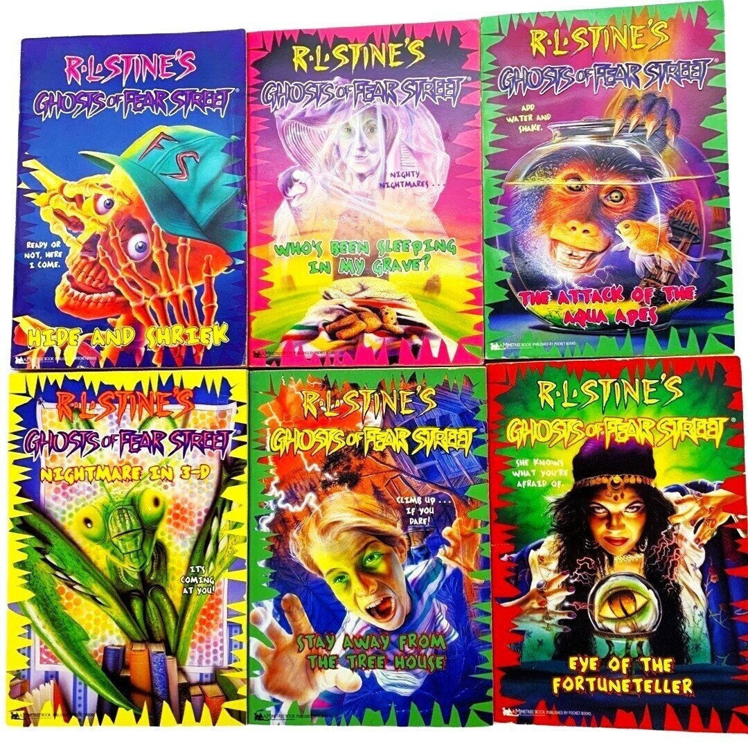GOOSEBUMPS Ghosts of Fear Street Paperbacks, You Choose the Scare! R.L Stine's Retro Books, Kids Horror, Throwback, 90s