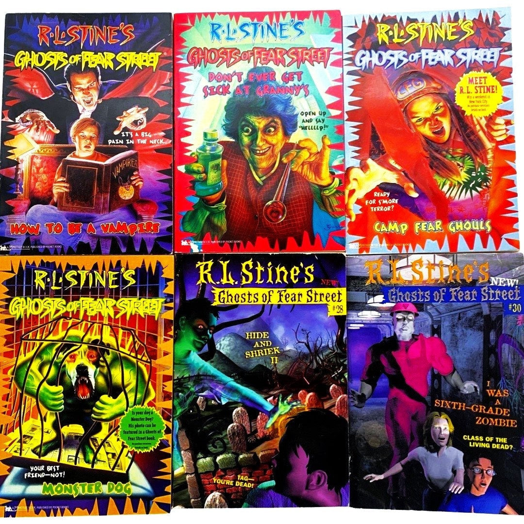 GOOSEBUMPS Ghosts of Fear Street Paperbacks, You Choose the Scare! R.L Stine's Retro Books, Kids Horror, Throwback, 90s