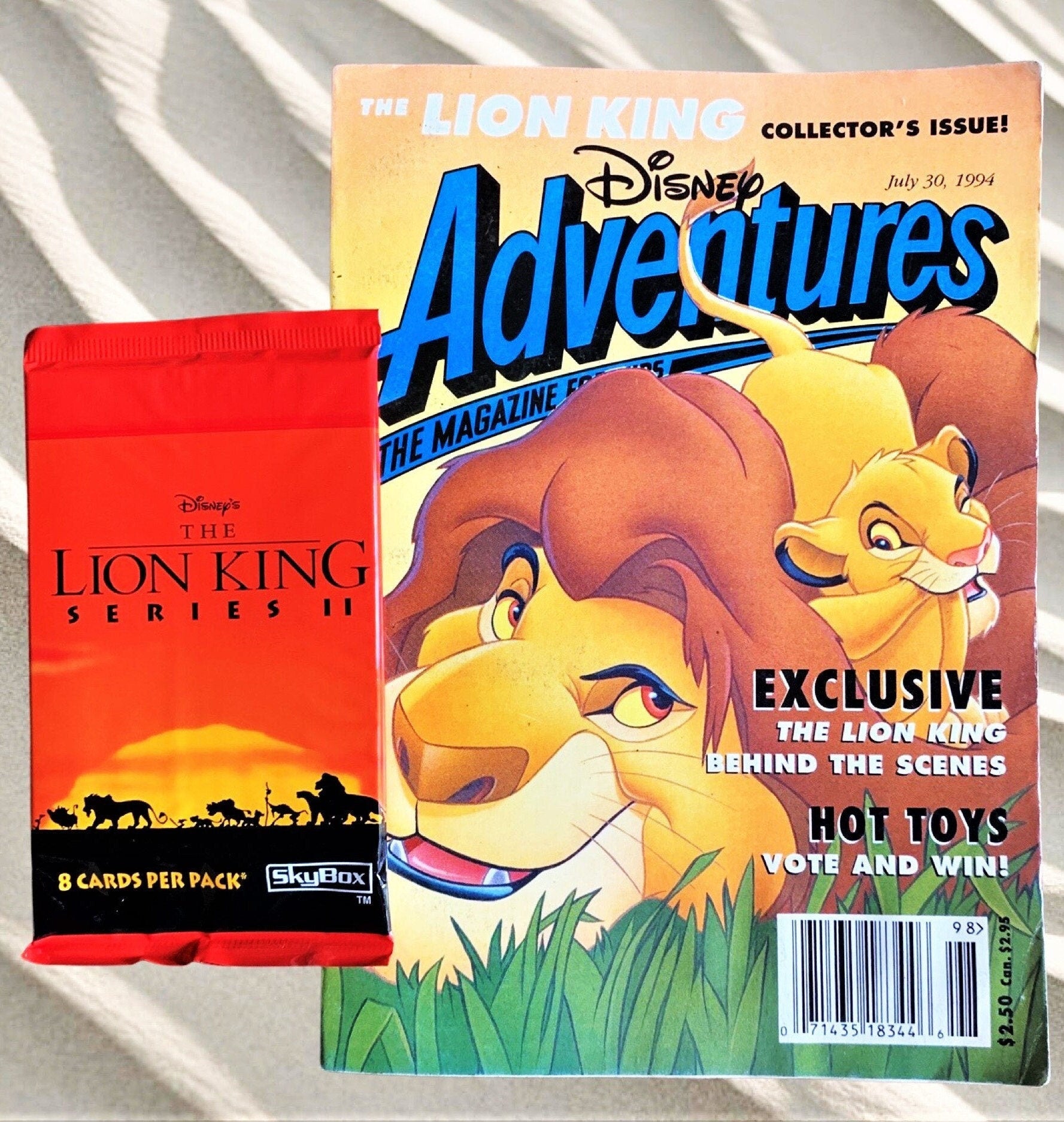 Lion King Disney Magazine & Cards, 90s nostalgia, Vintage, Birthday Gifts, Trading Card Pack, Lion King
