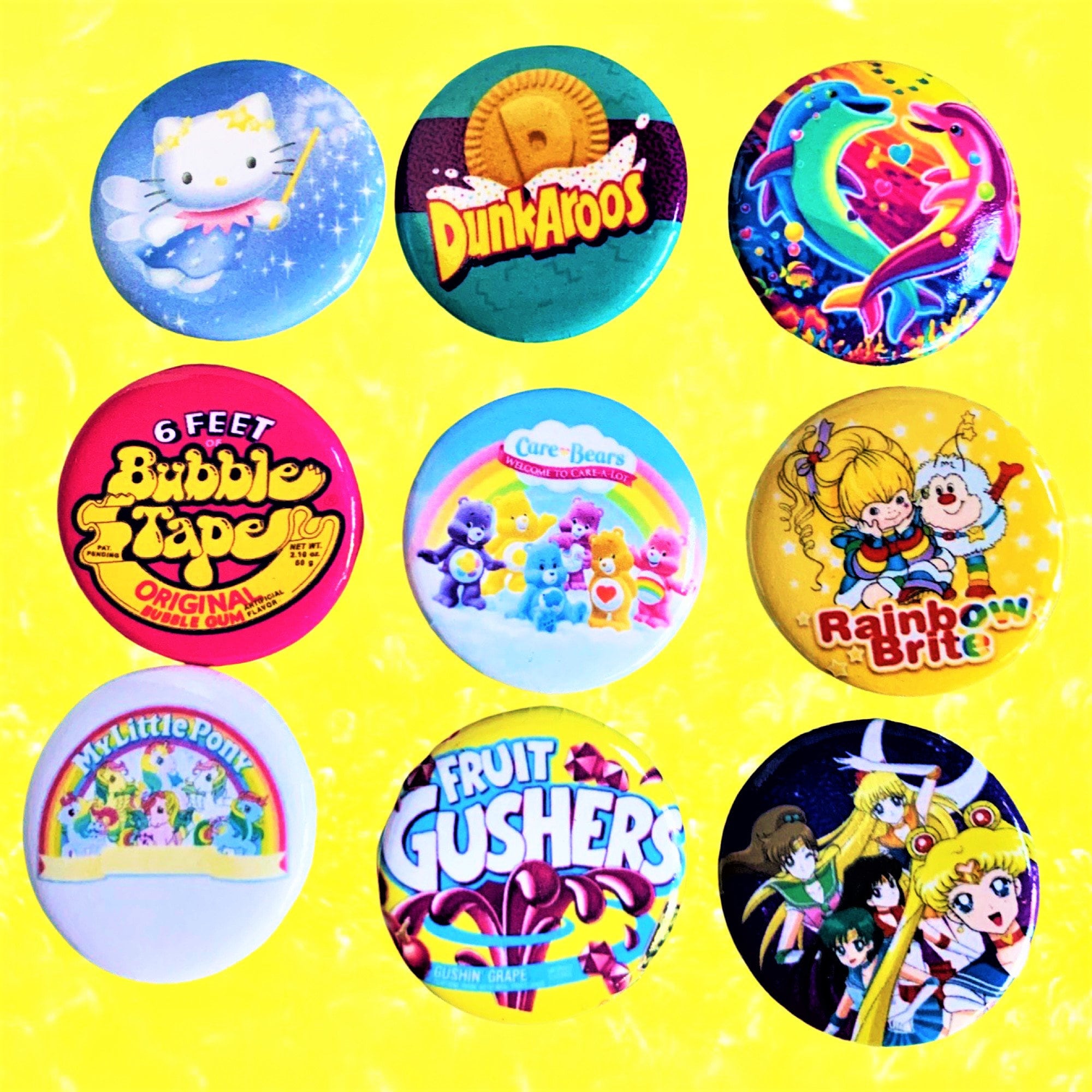 90s themes Pinback buttons (Choose Your Faves) 90s pins, 90s party, Pinback Buttons