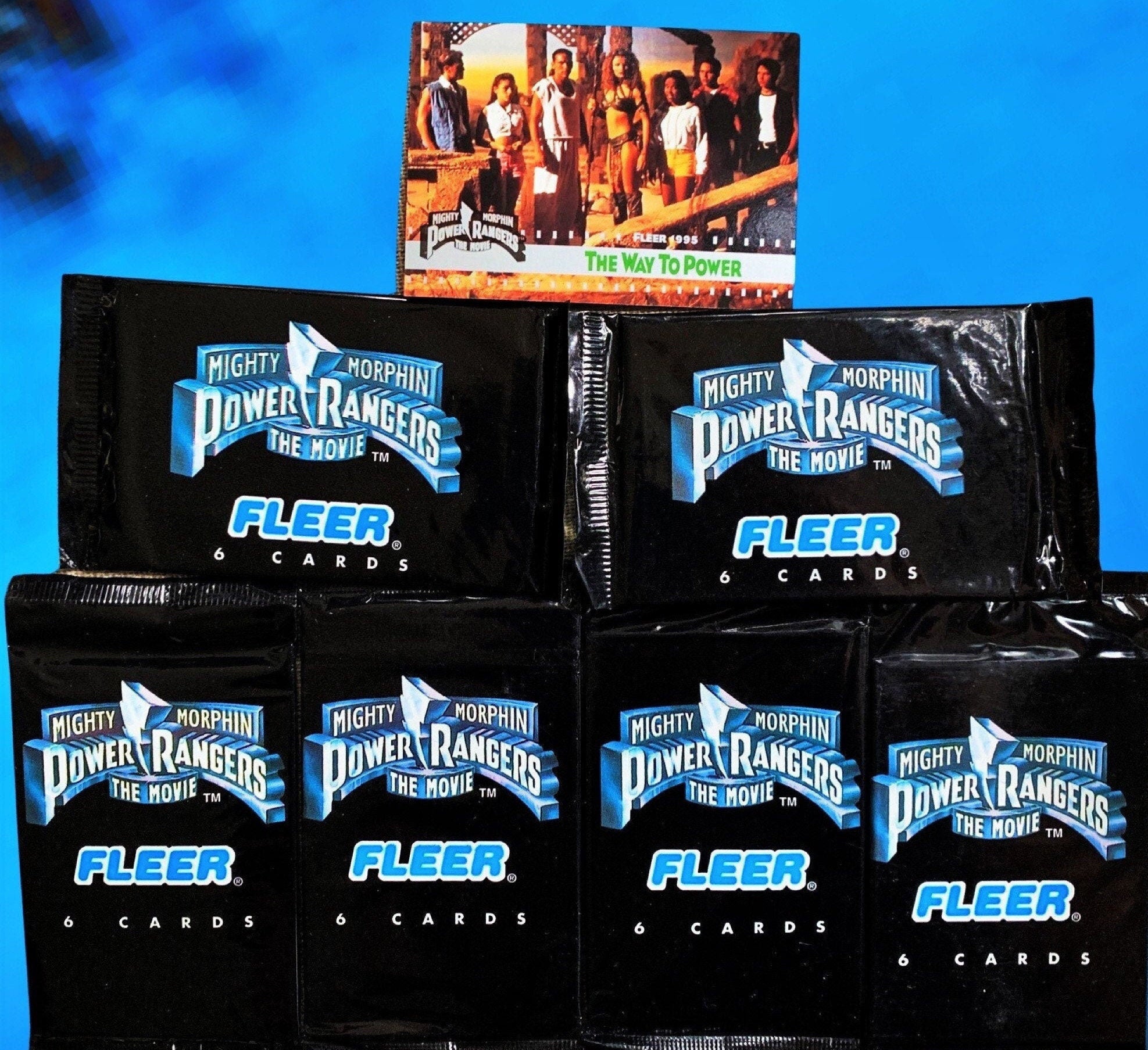 Power Rangers - One Trading Card Pack of 6 Cards (1995)