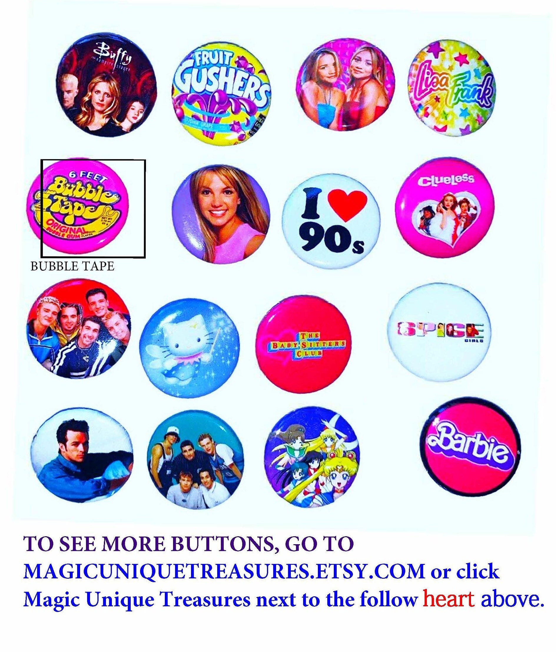 Nickleodeon Four Pins Mini Gift Set, Rugrats, Alex Mack, Kenan & Kel, Nick