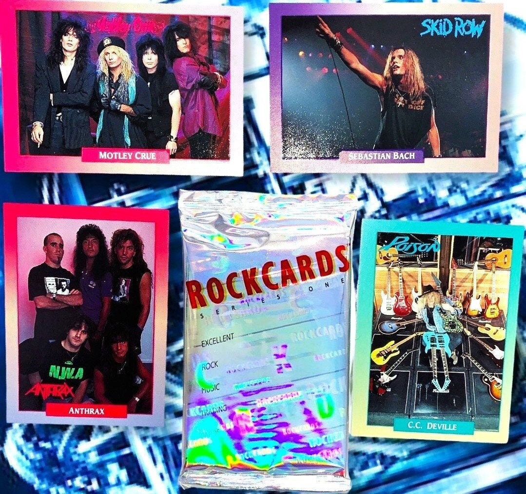 Rock Cards (One 1991 Trading Card Pack) Each Pack has 13 Cards Inside, Motley Crue, Anthrax, Bon Jovi