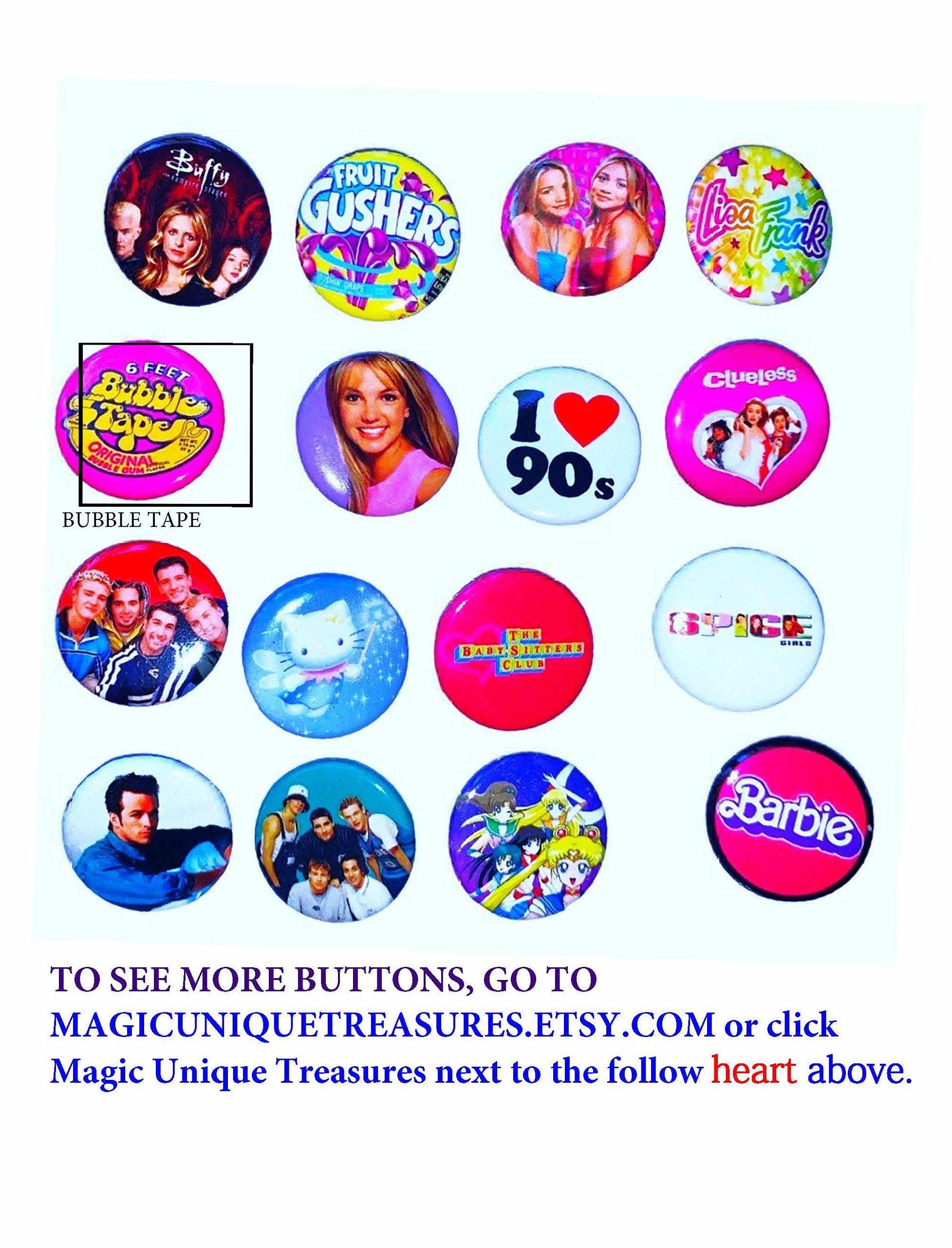 TGIF Six Pack 90's Style Buttons