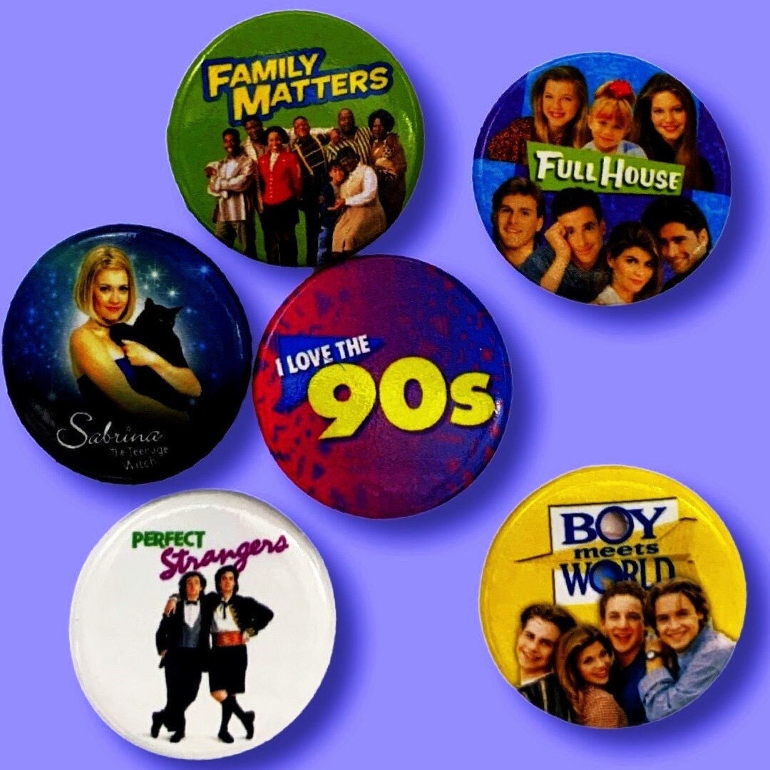 TGIF Six Pack 90's Style Buttons