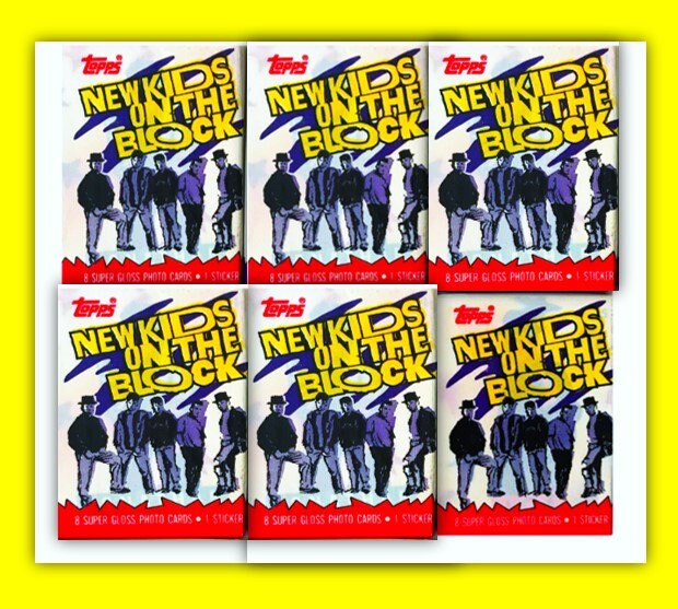 NKOTB Trading Card Pack, New Kids on The Block 1989 Topps NKOTB trading cards, 90s gifts