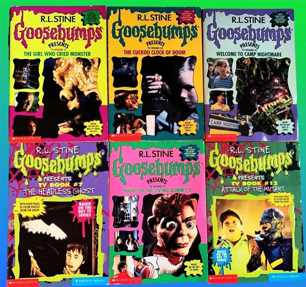 GOOSEBUMPS TV EDITION Paperbacks, You Choose the Scare! R.L Stine's Retro Books, Kids Horror, Throwback, 90s