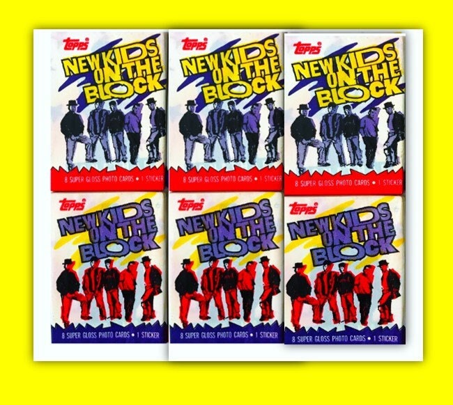 NKOTB Trading Card Pack, New Kids on The Block 1989 Topps NKOTB trading cards, 90s gifts