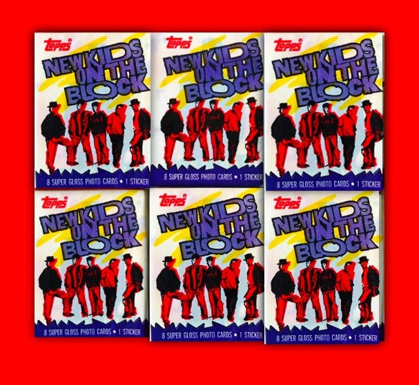 NKOTB Trading Card Pack, New Kids on The Block 1989 Topps NKOTB trading cards, 90s gifts