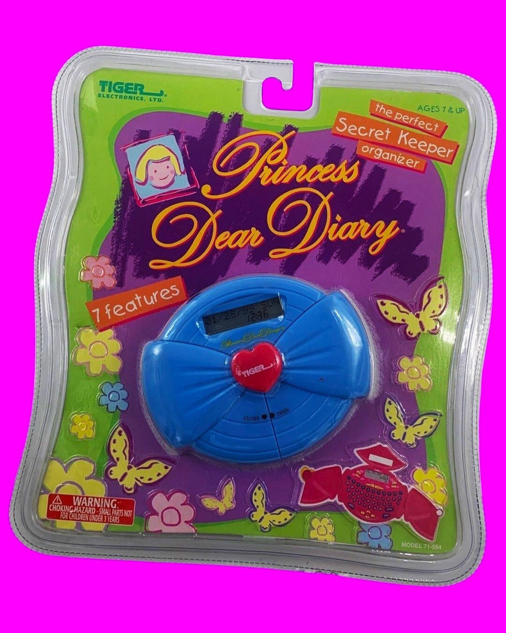 Princess Dear Diary Handheld - Tiger Electronics (1999) Sealed BLUE, Nostalgia Toys