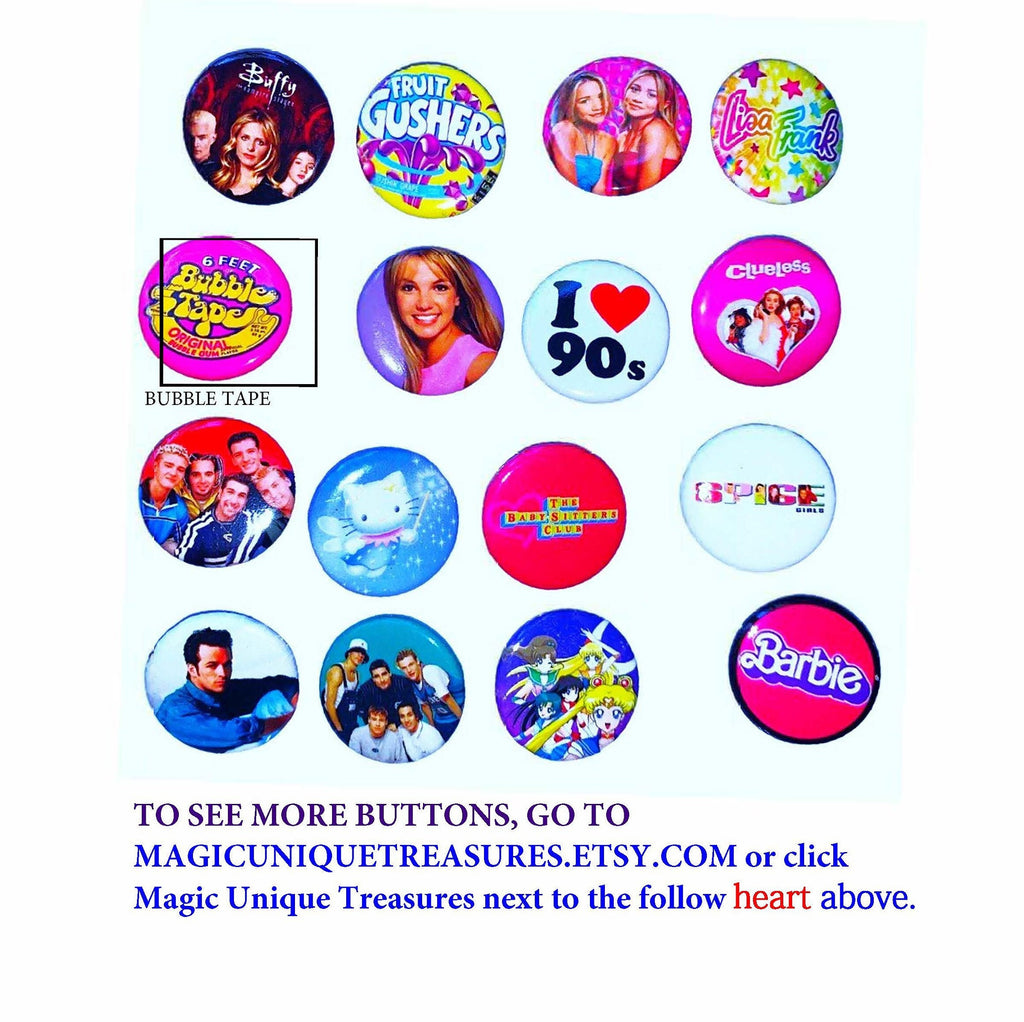 Friends Button & Trivia Card Set, Friends Buttons, TV Show, 90s inspired