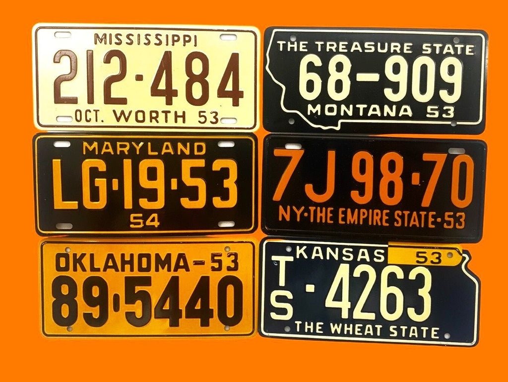 Mini State License Plates, Vintage