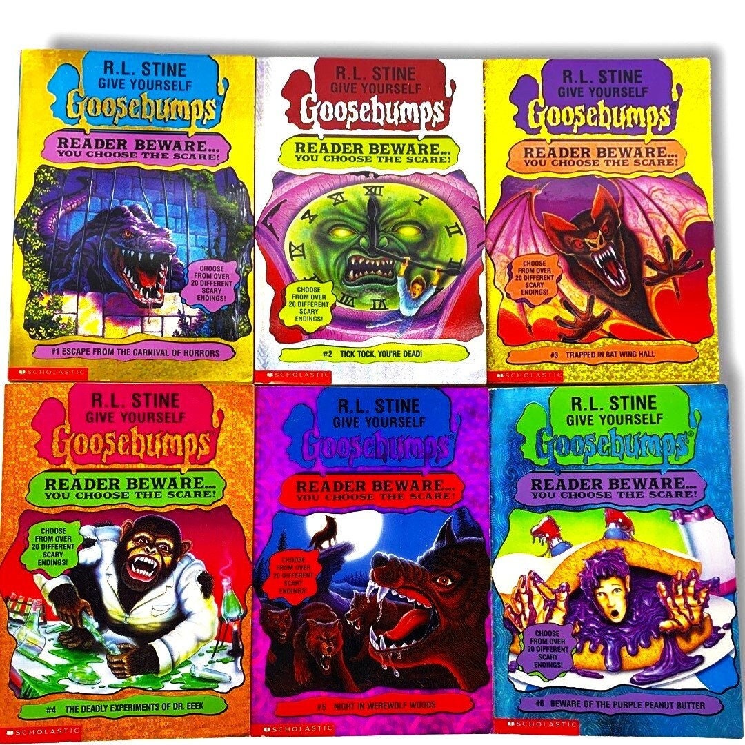 GIVE YOURSELF GOOSEBUMPS Paperbacks You Choose the Scare! R.L Stine's Retro Books, Kids Horror, Throwback, 90s