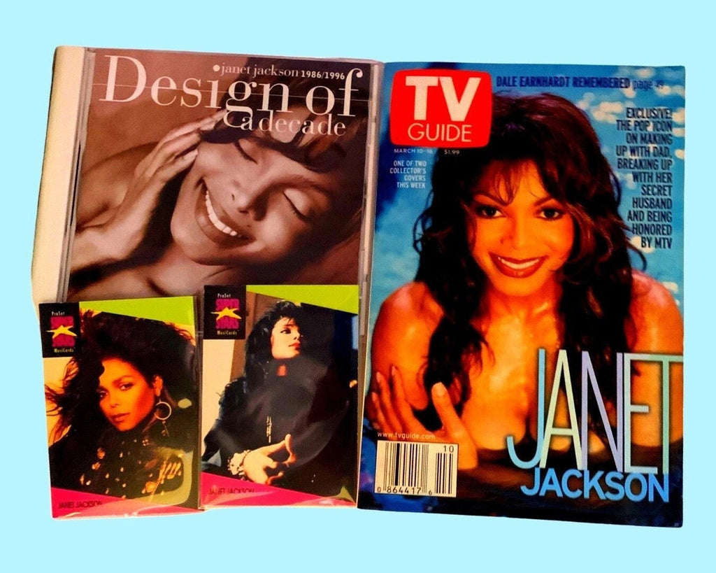 Janet Jackson Collector Set - TV Guide, CD, Trading Cards