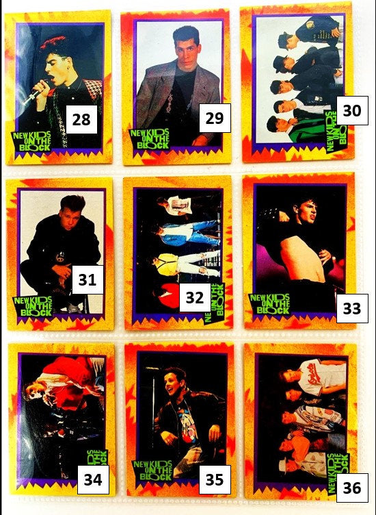 Single Cards - New Kids on the Block (#1 to 63) 1989