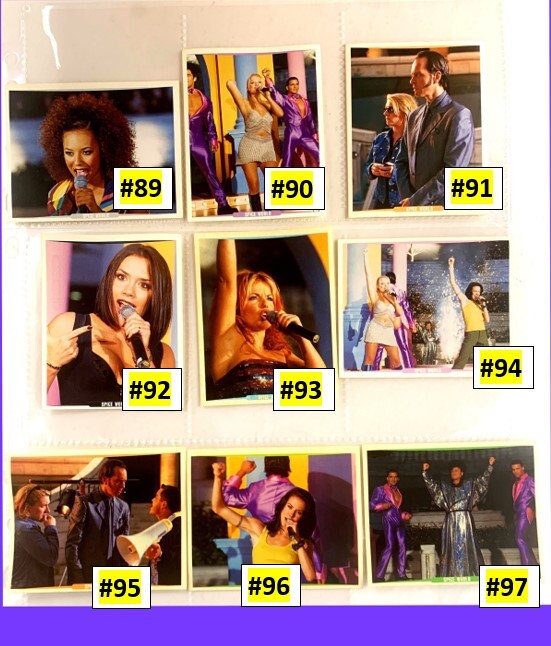 Spice Girls #71 to 140 Movie Stickers - Choose a Sticker