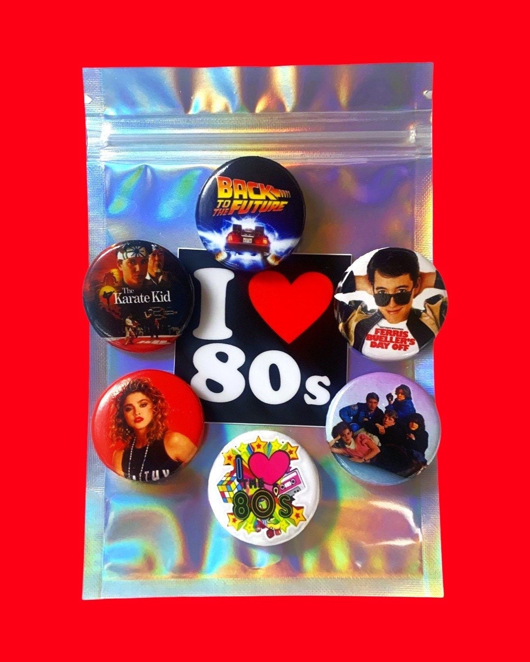 80s (Six) Pack Button Bundle