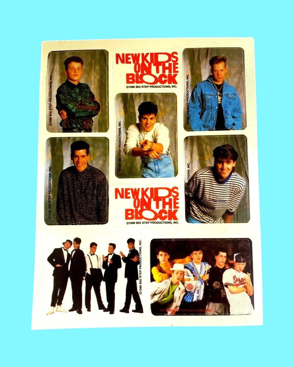 New Kids Sticker Sheet (1989) New Kids on the Block
