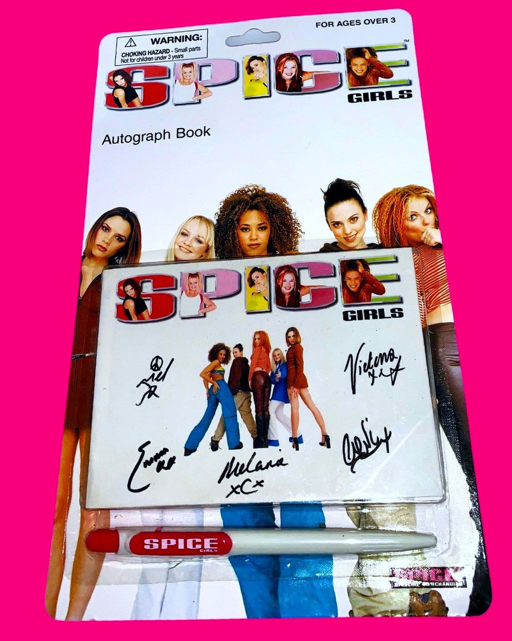Spice Girls Autograph Book with Pen (Sealed) 1997
