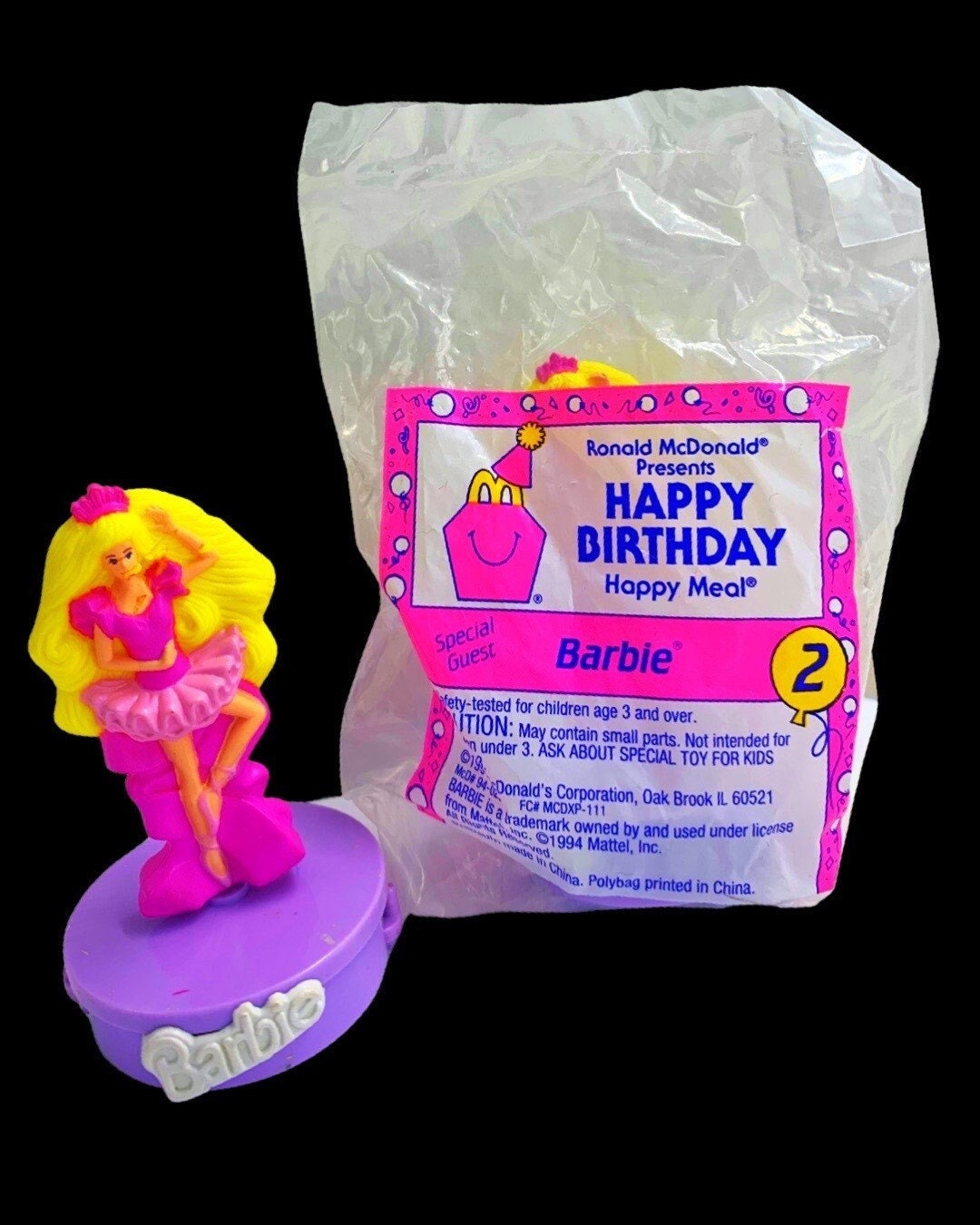 Happy Birthday Barbie 1994 Toy, (Cake Topper, Birthday Gift)