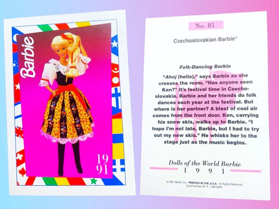 Barbie 1991 Fashion Cards (1990/91) 4 by 5 inch
