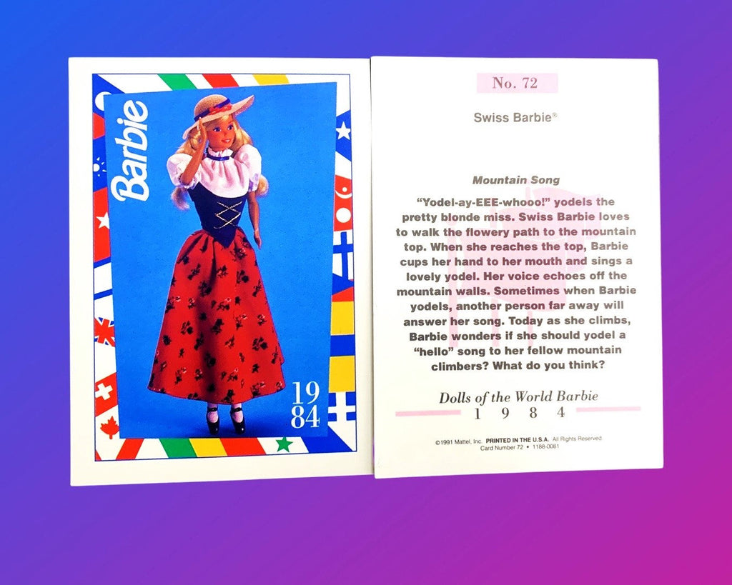 Barbie 1984 Fashion Cards (1990/91) 4 by 5 inch