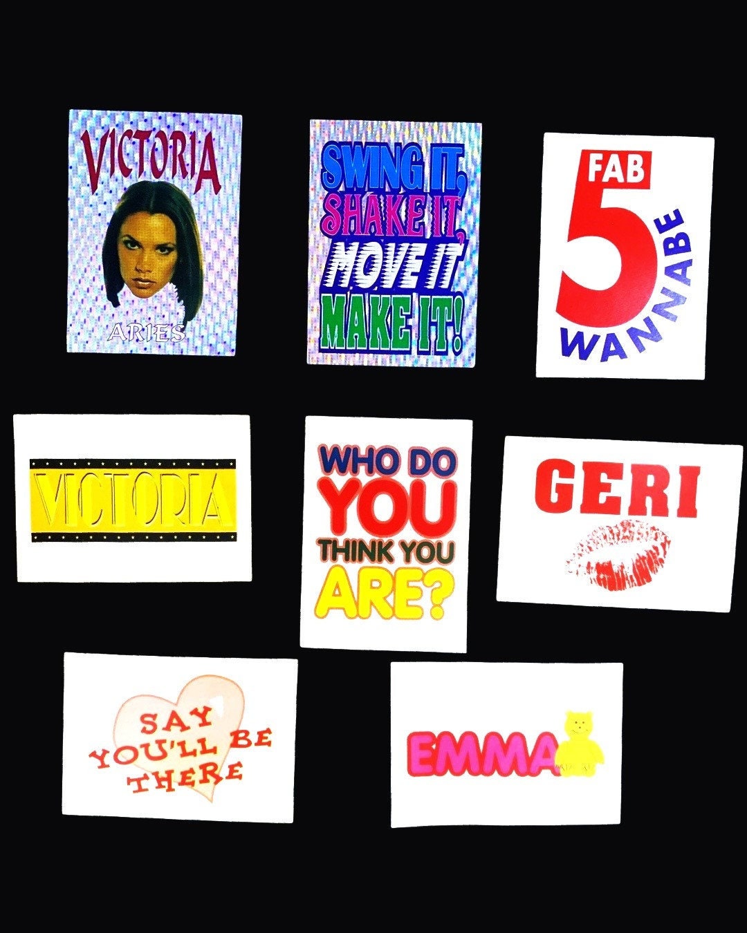 Spice Girls Vending Machine 90s Stickers