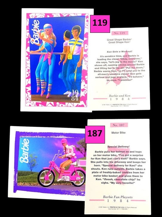 Barbie 1984 Fashion Cards (1990/91) 4 by 5 inch
