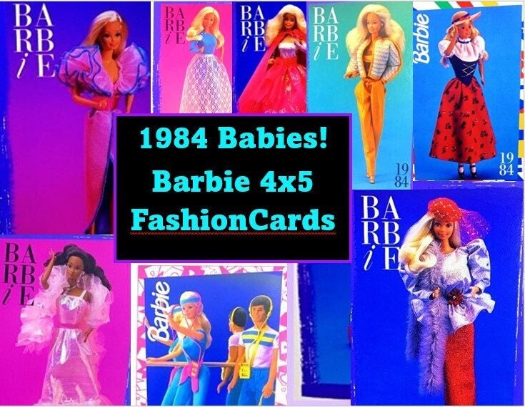 Barbie 1984 Fashion Cards (1990/91) 4 by 5 inch