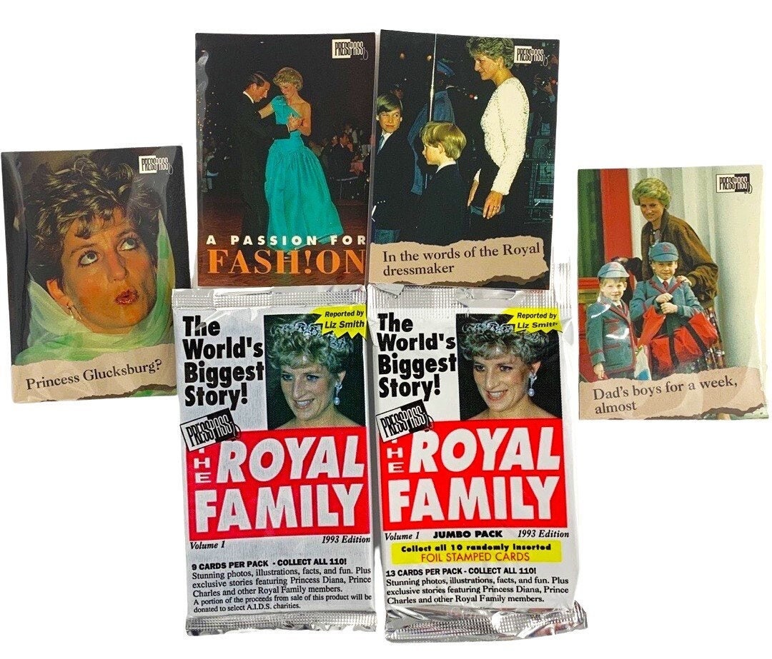 Princess Diana Collections - Choose One, Magazine, Book or Trading Card Pack, Princess of Wales, King Charles, Prince William, Prince Harry