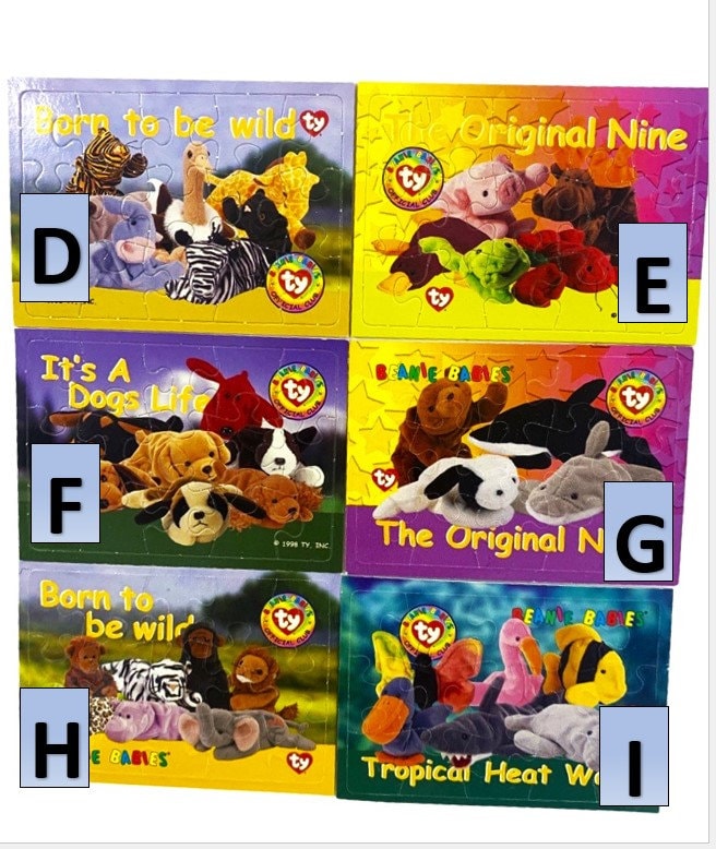 Beanie Baby Keepsake Mini Puzzle Card - Choose One (1998), Stocking Stuffers, Trading Cards