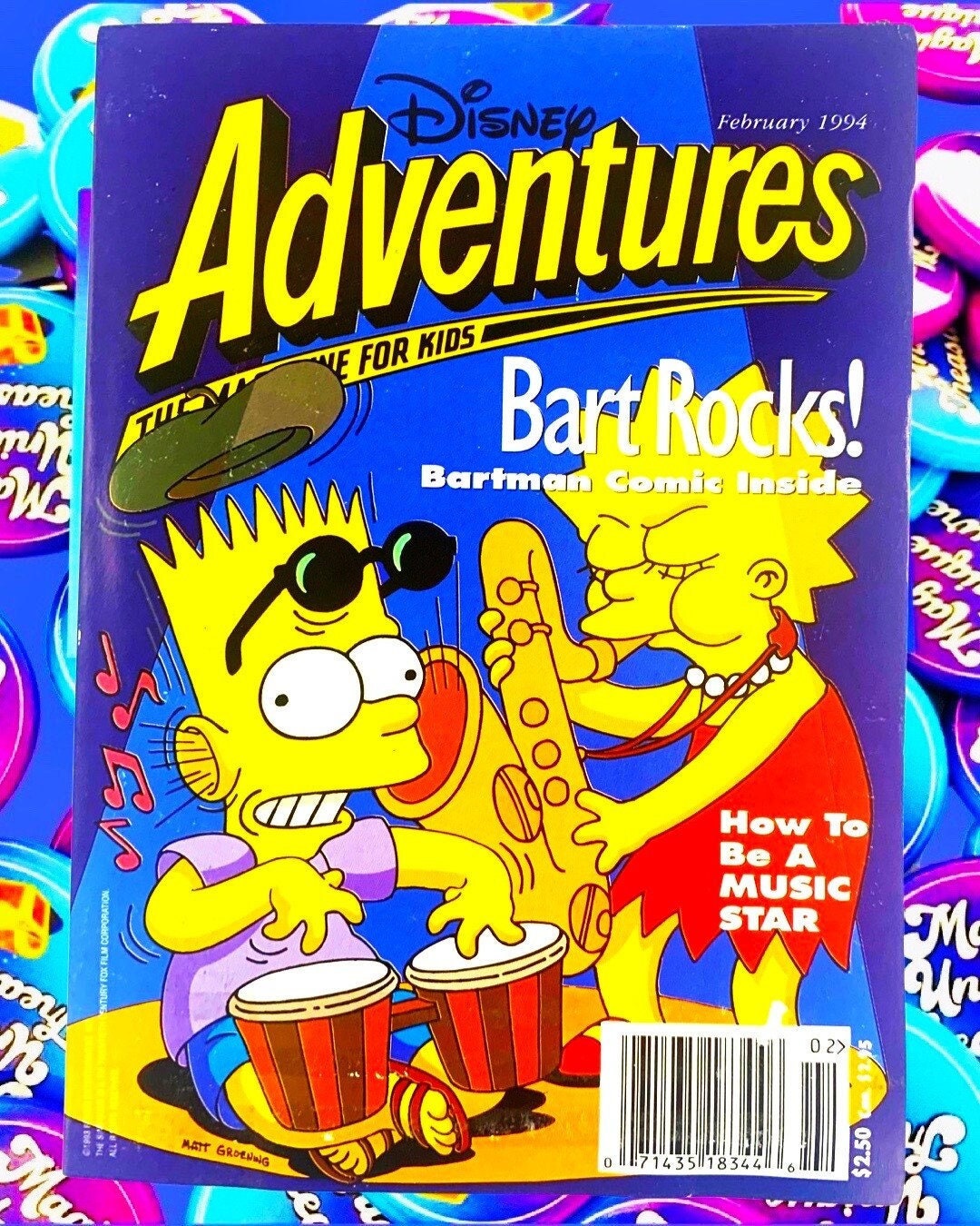 Simpsons 1994 Disney Adventures Magazine