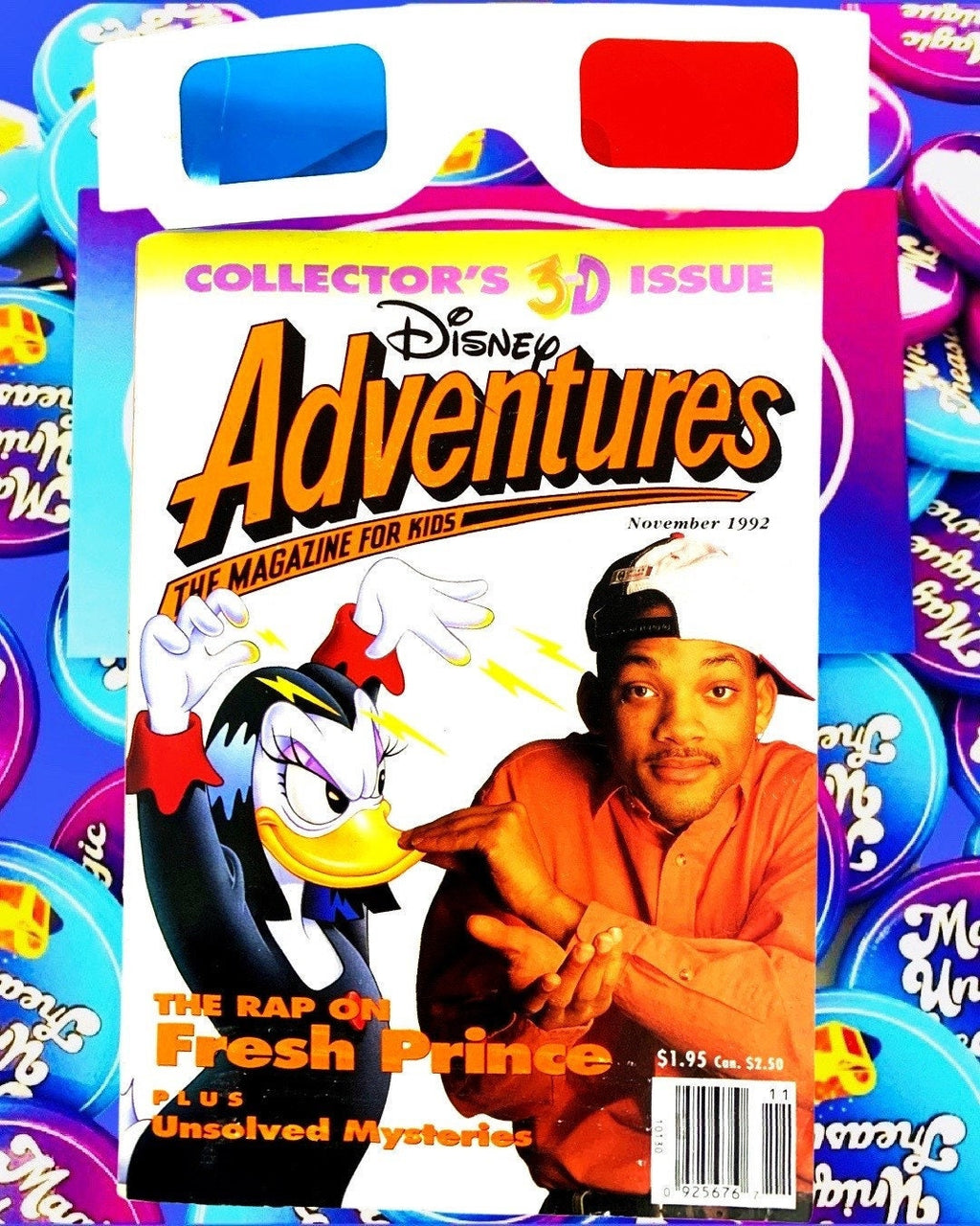 Fresh Prince 1992 3D Disney Adventures Magazine w. 3d Glasses