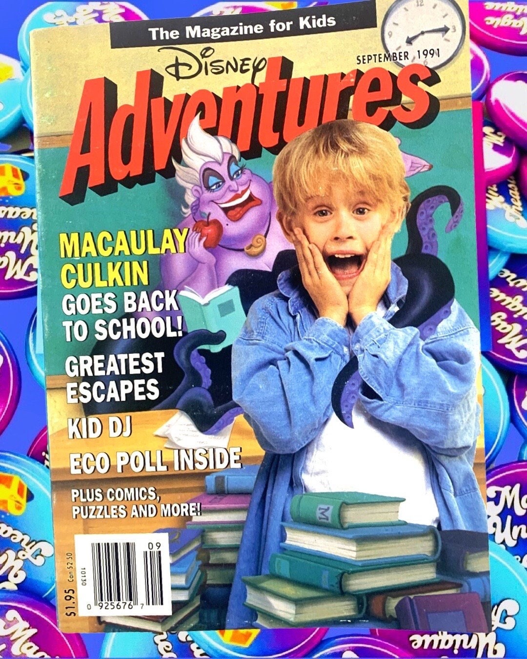 Macaulay Culkin Disney Magazine, Little Mermaid, Home Alone, 1994, 90s kids, Nostalgia, Gift Ideas, 90s Party