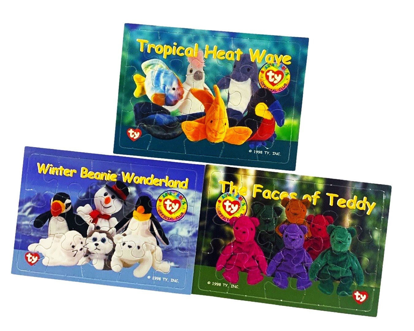 Beanie Baby Keepsake Mini Puzzle Card - Choose One (1998), Stocking Stuffers, Trading Cards