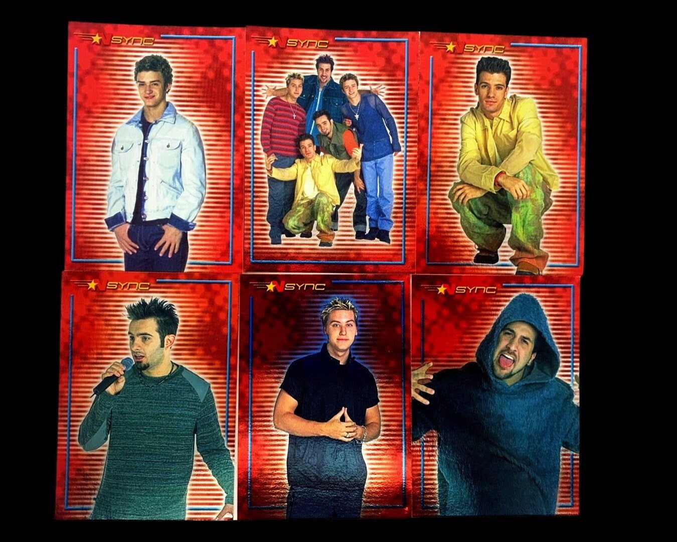 NSYNC 6 Trading Card RED Set, Stocking Stuffers, NSYNC, Justin Timberlake