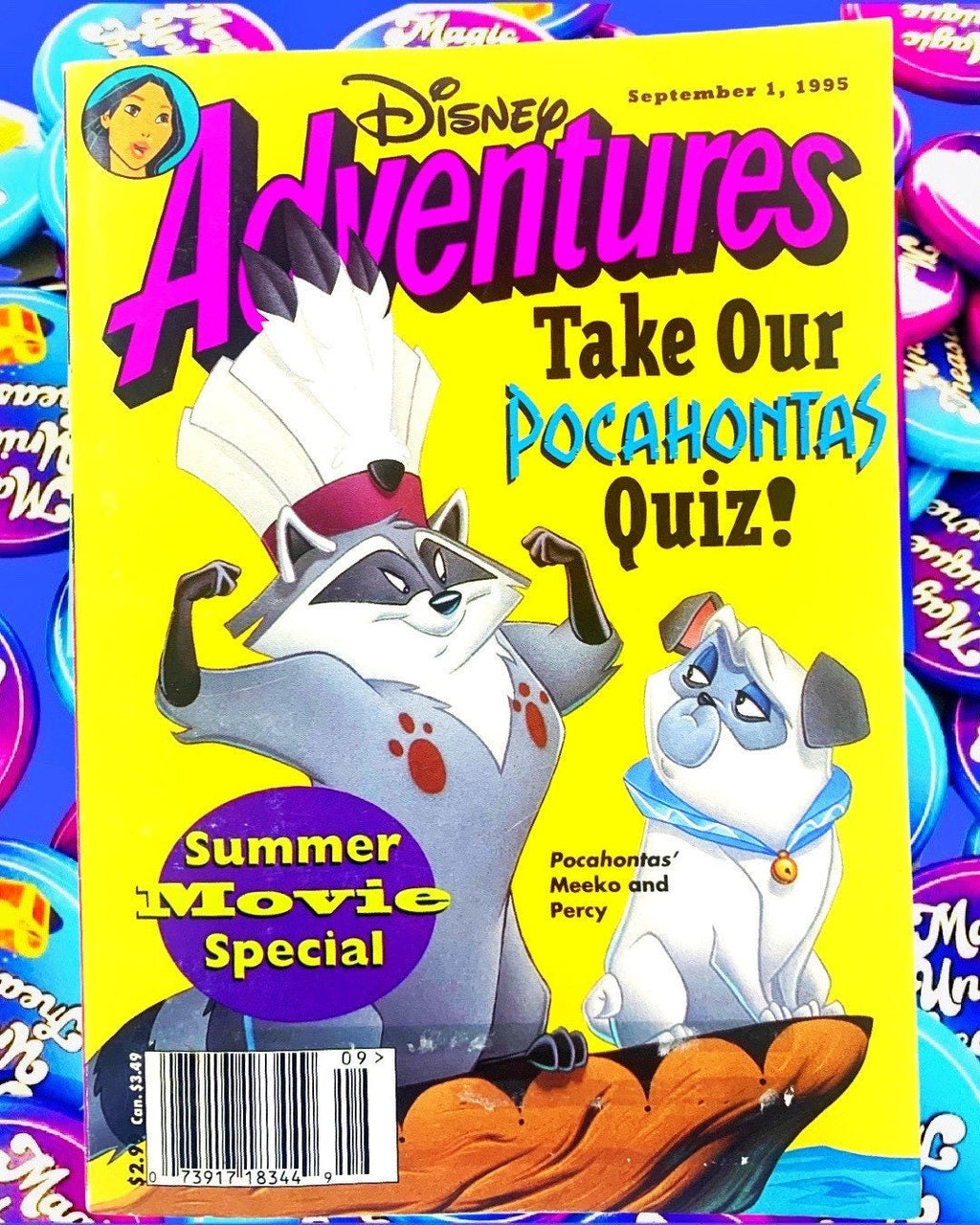 Pocahontas Meeko 1995 Disney Adventures Magazine