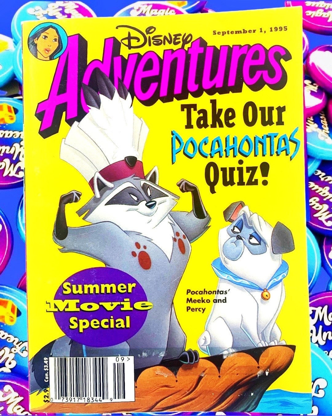 Pocahontas Meeko 1995 Disney Adventures Magazine
