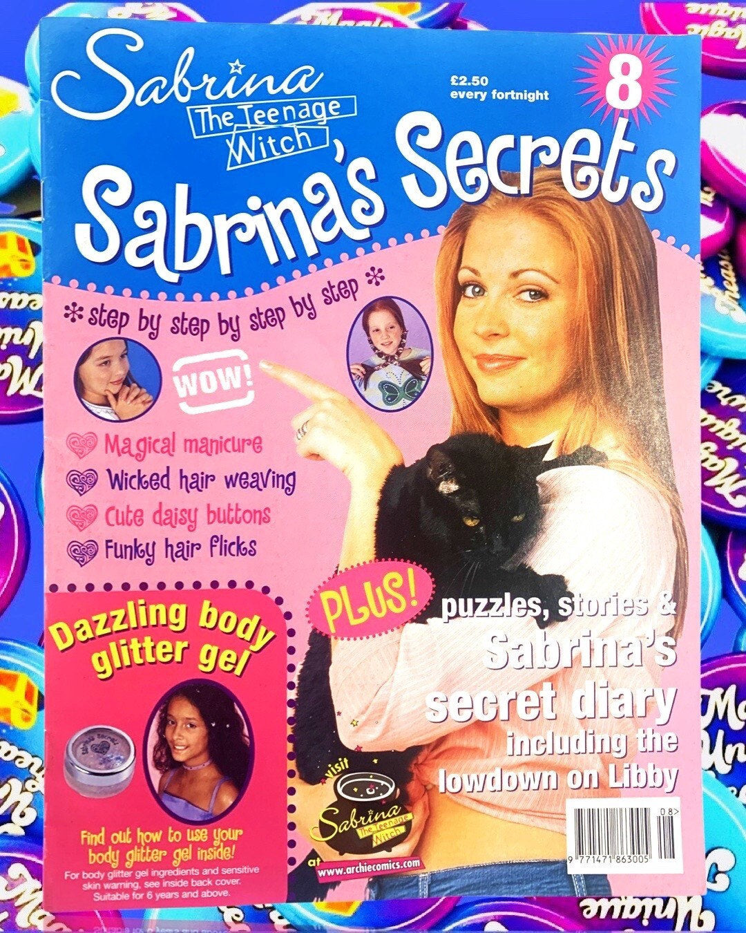 Sabrina 2002 Magazine, Issue 8, Sabrina Secrets, Sabrina the Teenage Witch TV Show, Nickleodeon, TGIF