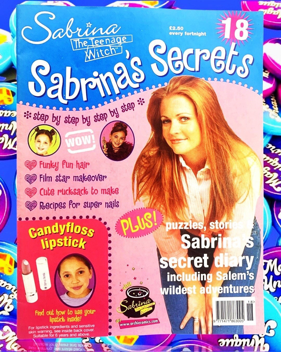 Sabrina 2002 Magazine, Issue 18, Sabrina Secrets, Sabrina the Teenage Witch TV Show, Nickleodeon, TGIF