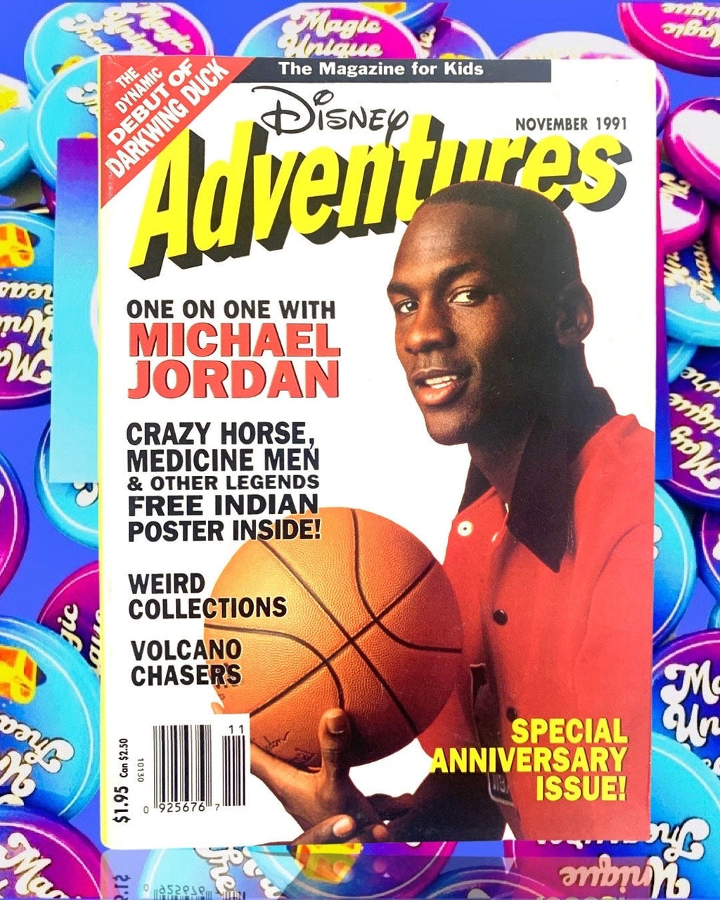 Michael Jordan 1991 Disney Magazine, Disney Adventures, Chicago Bulls, 90s kids, Basketball, Gift Ideas