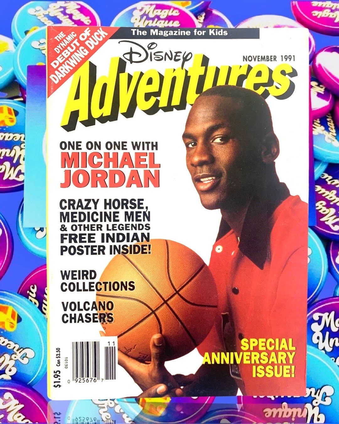 Michael Jordan 1991 Disney Magazine, Disney Adventures, Chicago Bulls, 90s kids, Basketball, Gift Ideas