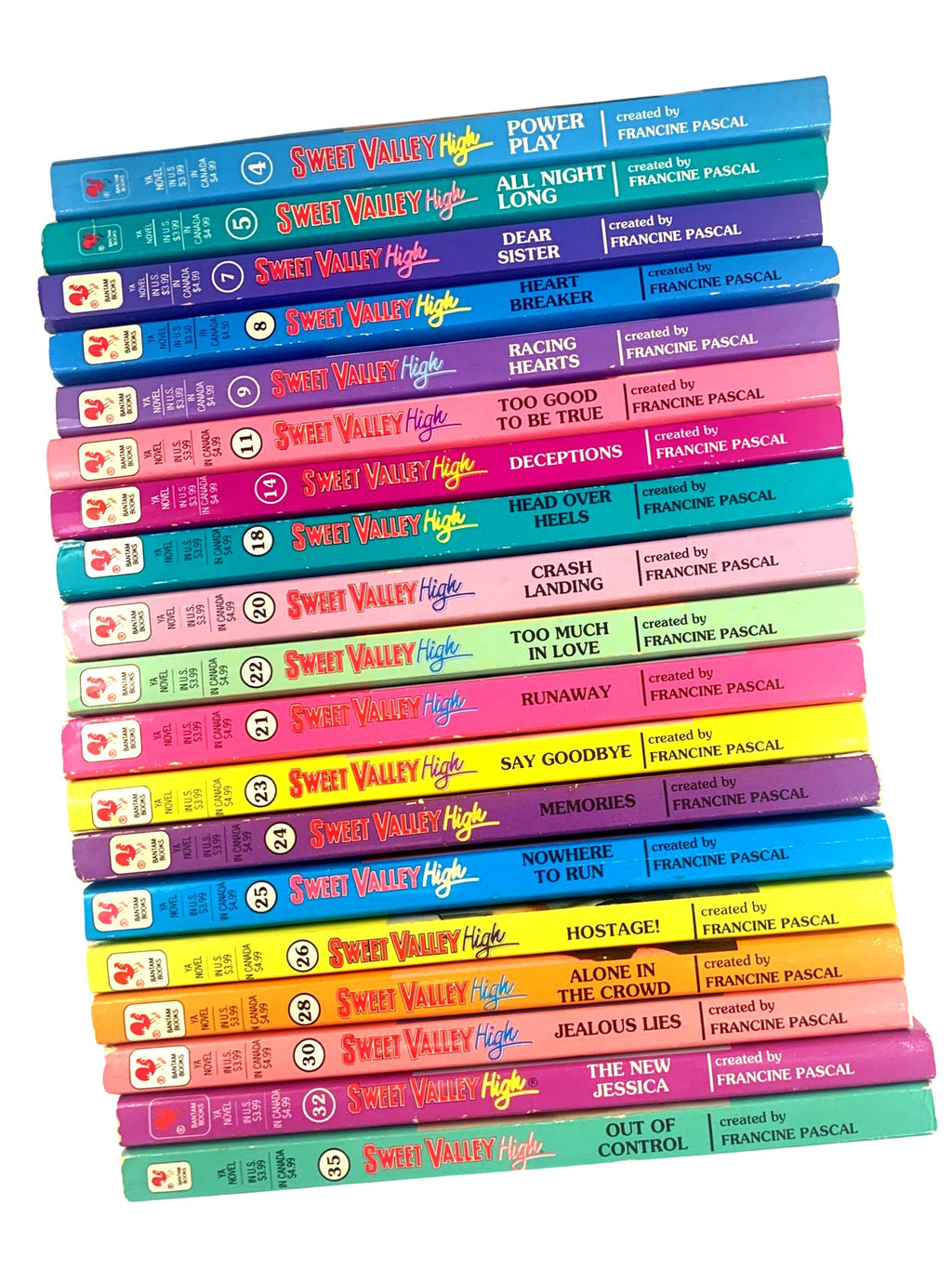 Sweet Valley High books with Color Spine Paperback, Choose a book