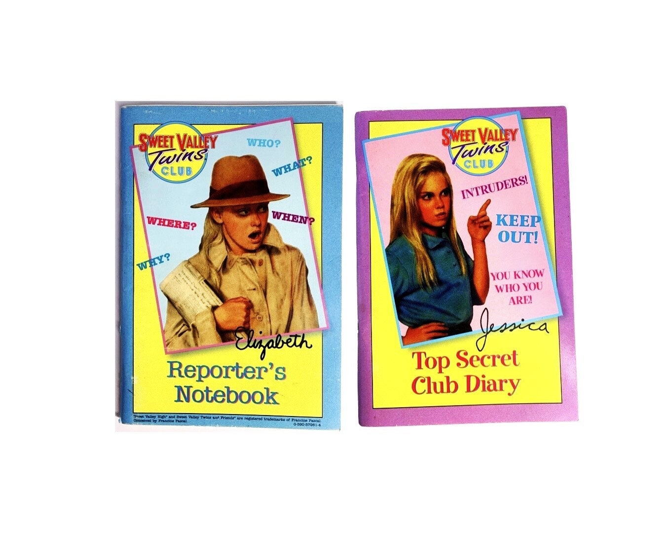 Sweet Valley Twins Reporter/Club Diary - Fan Club RARE Two in One Book
