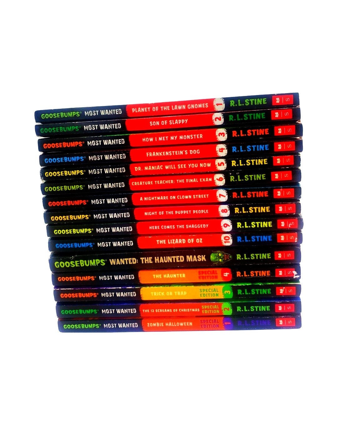 GOOSEBUMPS MOST WANTED - R L Stine Kids Horror Paperbacks, Throwback Retro Halloween Reads, Childrens Novel