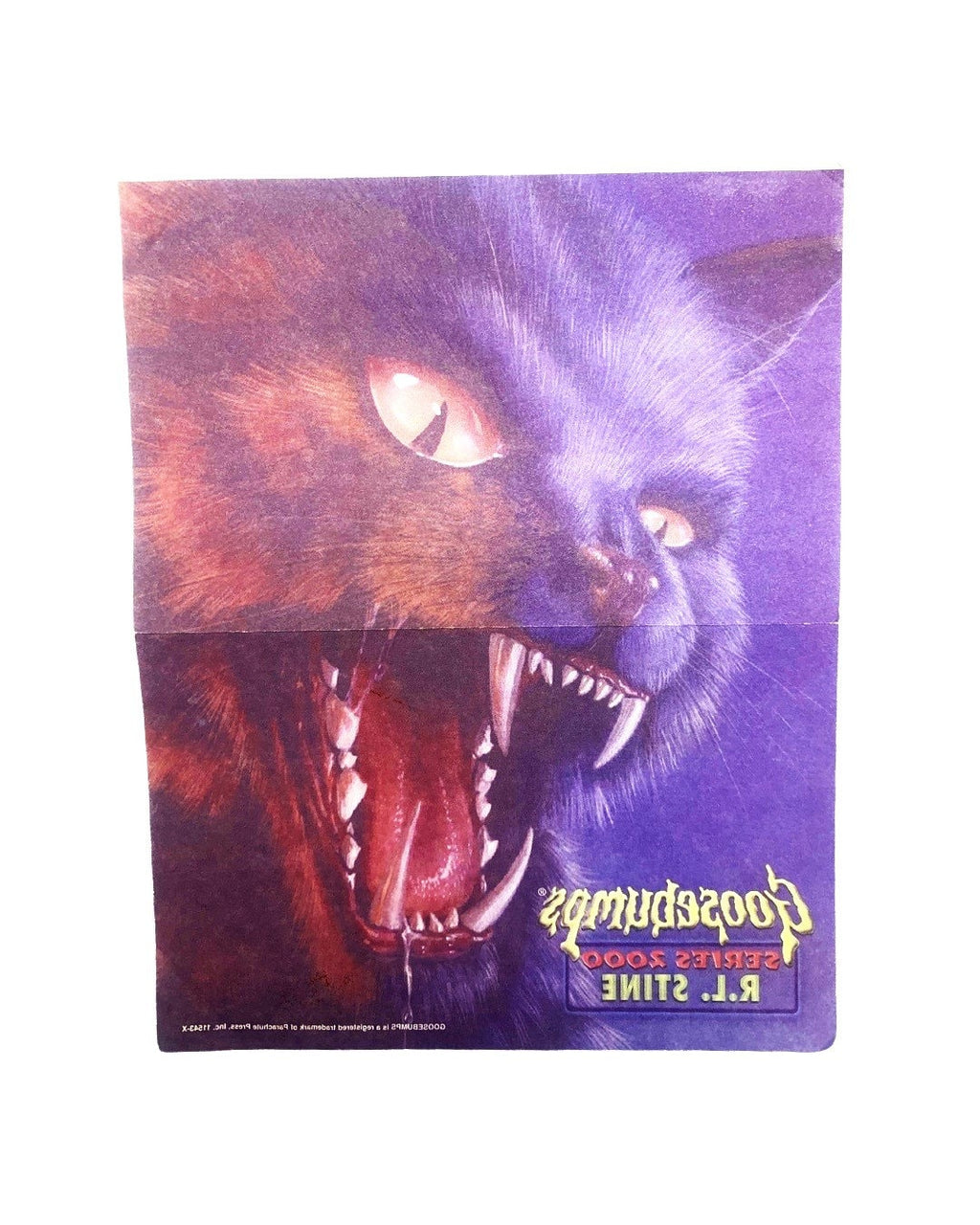 Goosebumps Cat Iron-On, 1998 Insert, Rare